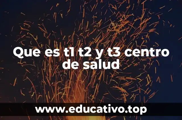 Que es t1 t2 y t3 centro de salud
