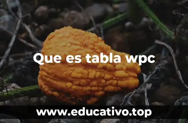 Que es tabla wpc