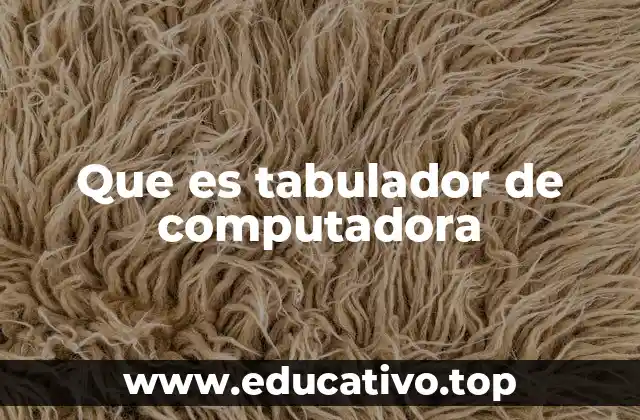 Que es tabulador de computadora