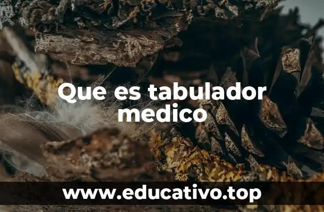 Que es tabulador medico