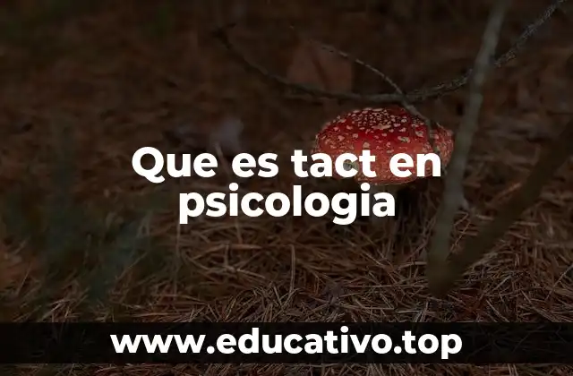 Que es tact en psicologia