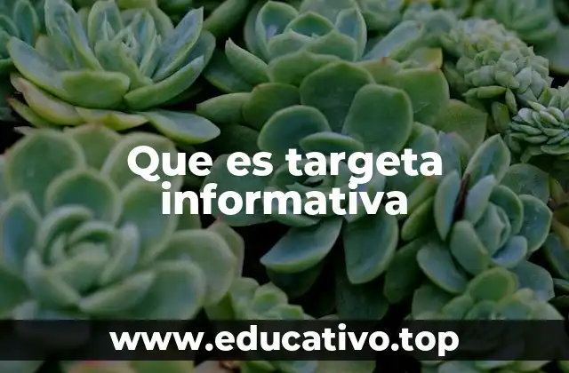 Que es targeta informativa