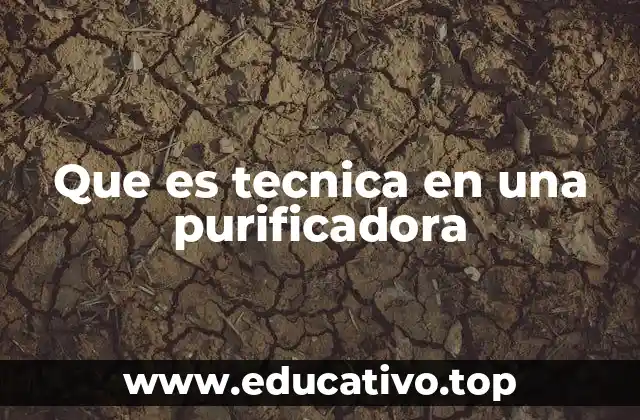 Que es tecnica en una purificadora