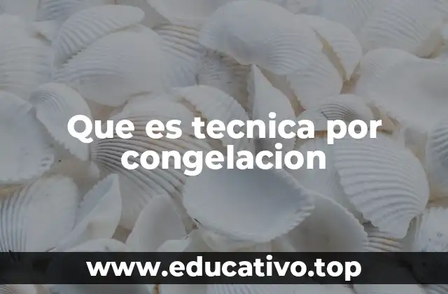 Que es tecnica por congelacion