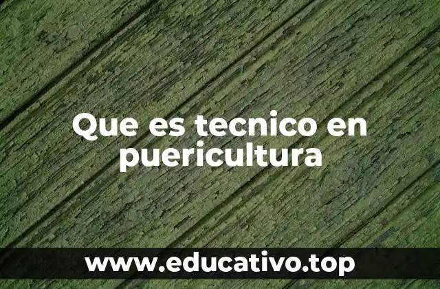 Que es tecnico en puericultura