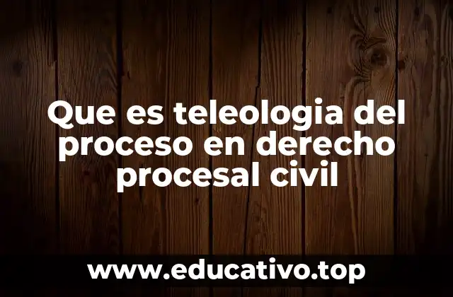 Que es teleologia del proceso en derecho procesal civil