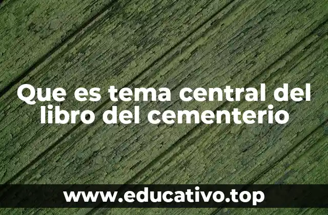 Que es tema central del libro del cementerio