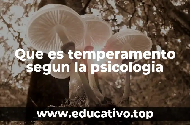 Que es temperamento segun la psicologia