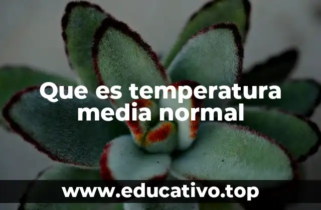 Que es temperatura media normal