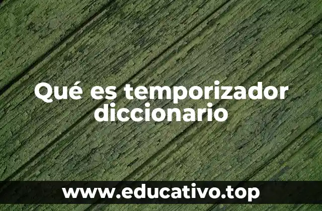 Qué es temporizador diccionario