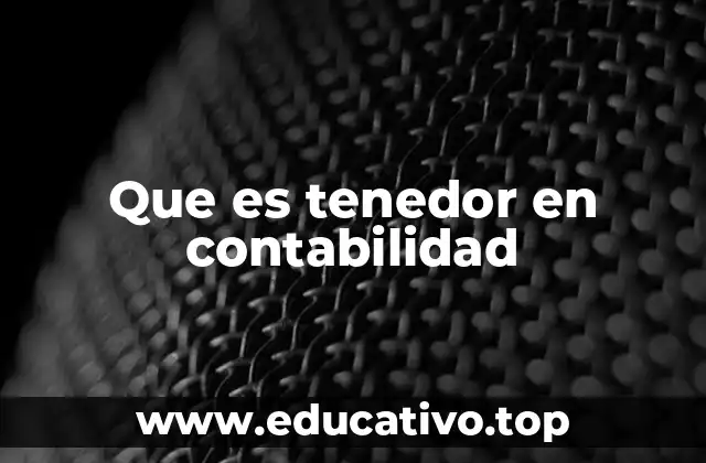 Que es tenedor en contabilidad