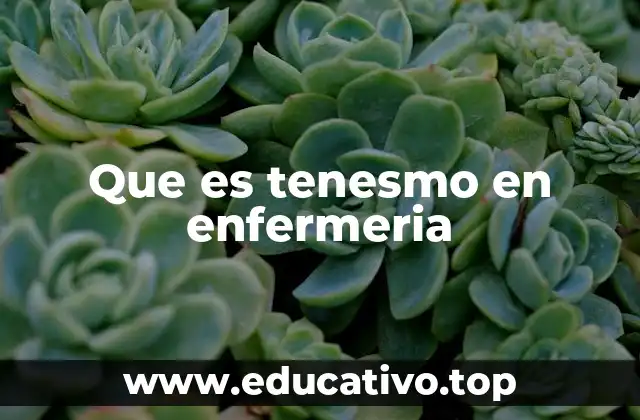 Que es tenesmo en enfermeria