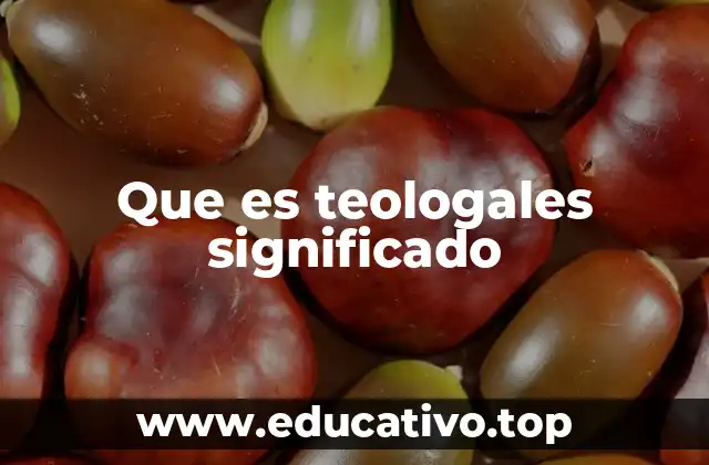 Que es teologales significado