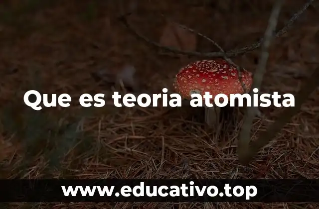 Que es teoria atomista