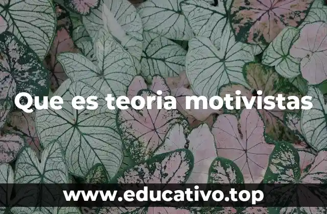 Que es teoria motivistas