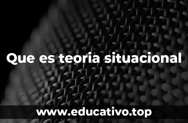 Que es teoria situacional