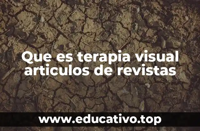 Que es terapia visual articulos de revistas