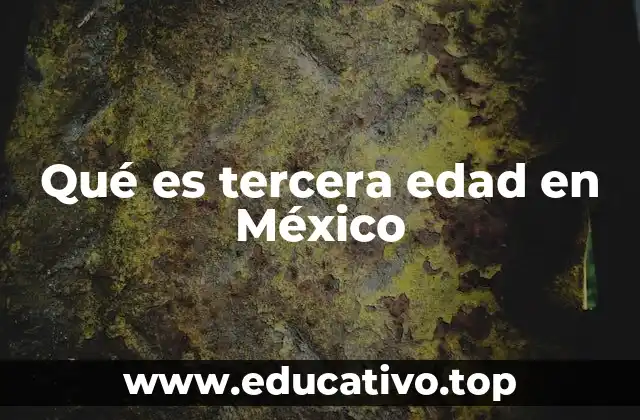 Qué es tercera edad en México