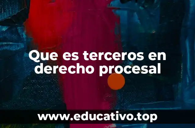 Que es terceros en derecho procesal
