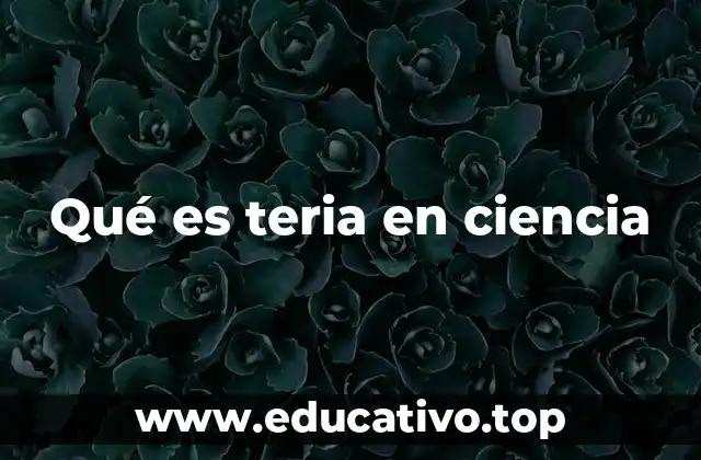 Qué es teria en ciencia