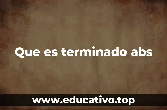 Que es terminado abs