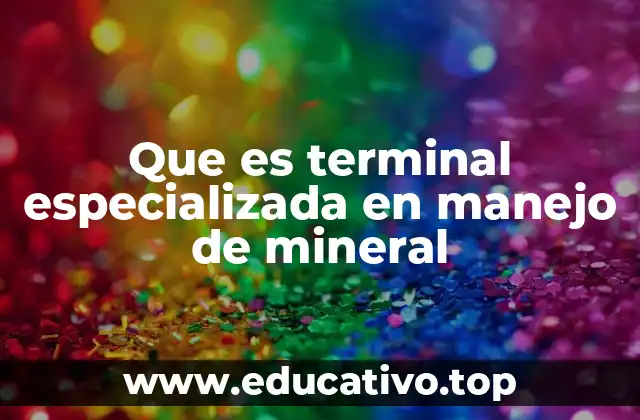 Que es terminal especializada en manejo de mineral