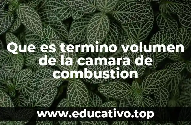 Que es termino volumen de la camara de combustion