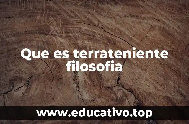 Que es terrateniente filosofia