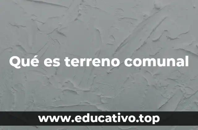 Qué es terreno comunal