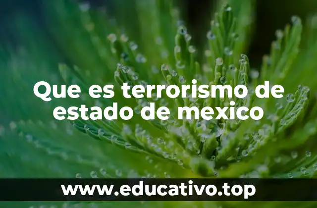 Que es terrorismo de estado de mexico
