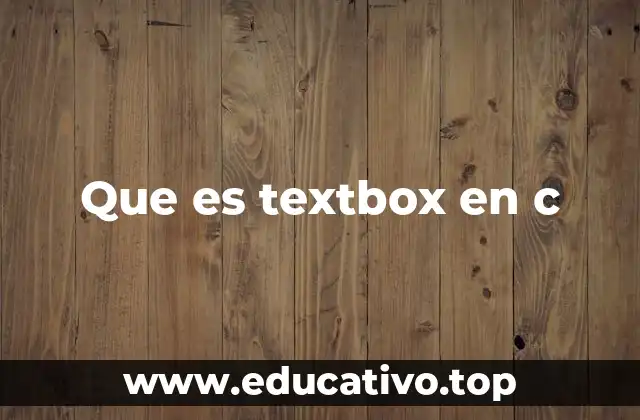 Que es textbox en c