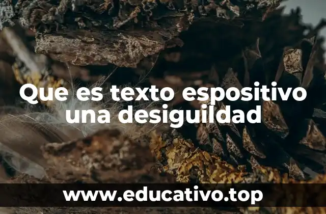 Que es texto espositivo una desiguildad