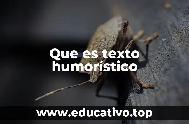 Que es texto humorístico