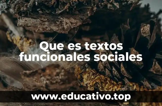 Que es textos funcionales sociales