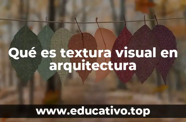 Qué es textura visual en arquitectura