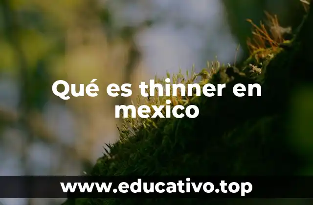 Qué es thinner en mexico