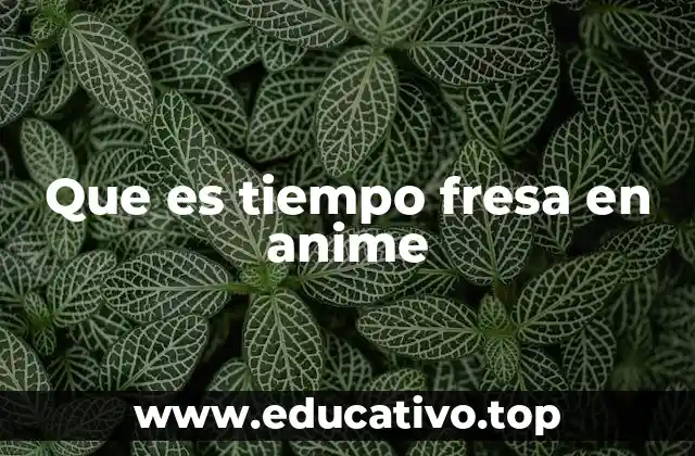 Que es tiempo fresa en anime