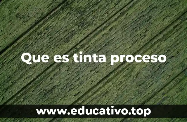 Que es tinta proceso