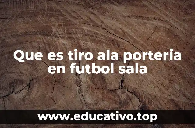 Que es tiro ala porteria en futbol sala