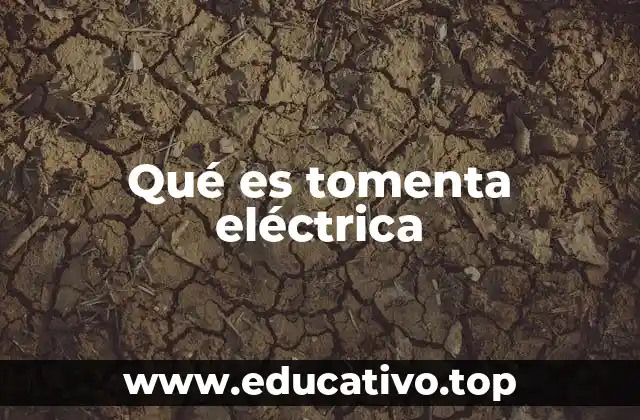 Qué es tomenta eléctrica
