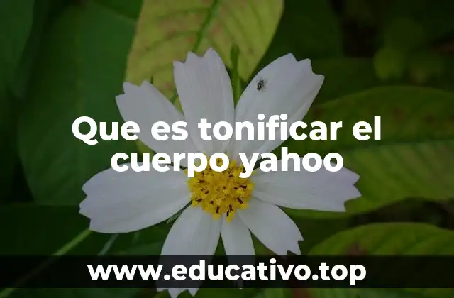 Que es tonificar el cuerpo yahoo