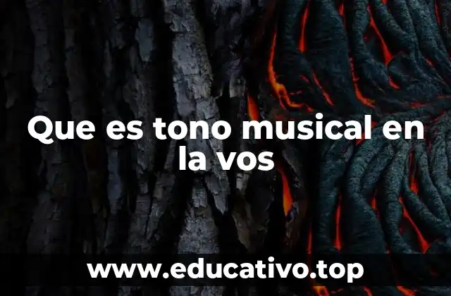 Que es tono musical en la vos