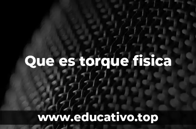 Que es torque fisica