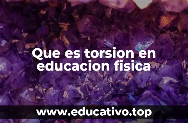 Que es torsion en educacion fisica