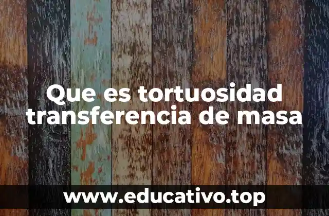 Que es tortuosidad transferencia de masa