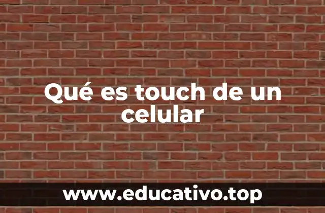 Qué es touch de un celular