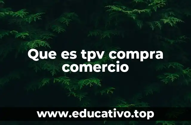 Que es tpv compra comercio