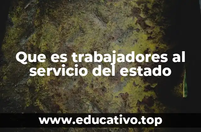 Que es trabajadores al servicio del estado