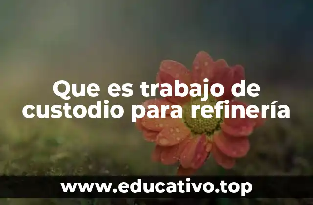 Que es trabajo de custodio para refinería