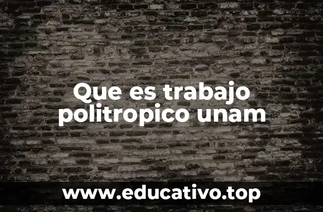 Que es trabajo politropico unam